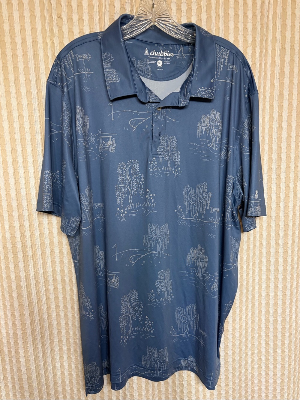 Chubbies Blue Printed Polo